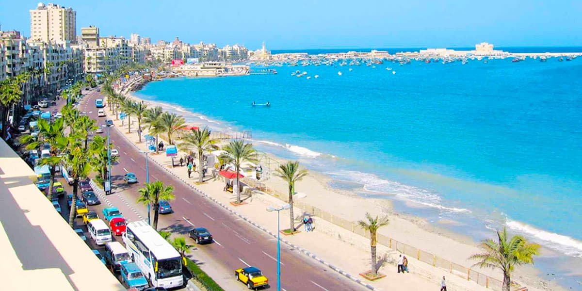 - Alexandria City, Egypt Beach of Alexandria City in Egypt.