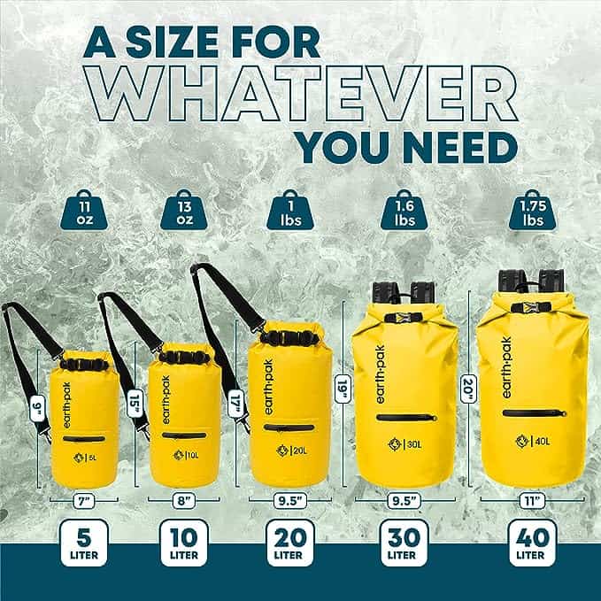 camping and hiking gear - Gear Guide: Must Haves for Camping and Hiking The different dry bag sizes from earth pak.