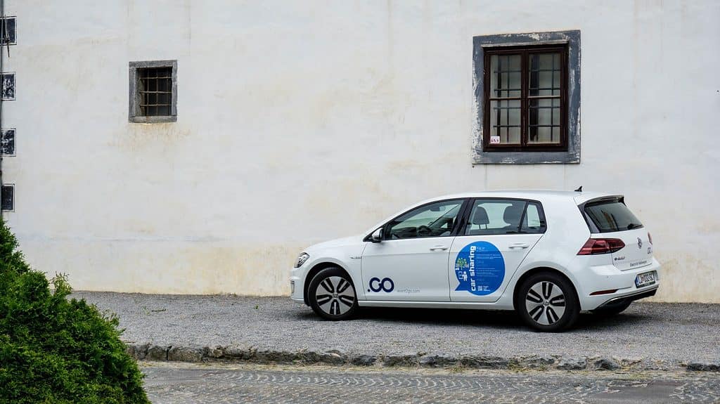 Renting an electric car in Ljubljana, Slovenia.