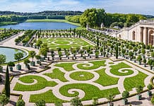 L'Orangerie garden in Versailles. Paris, France