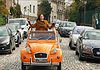 Citroën 2CV tour through Montmartre in Paris, France