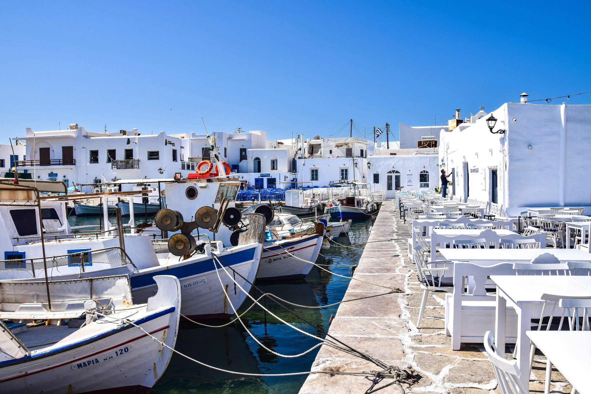 cyclades islands - The 8 Best Cyclades Islands to Visit This Summer A busy boat dock in Paros, Greece