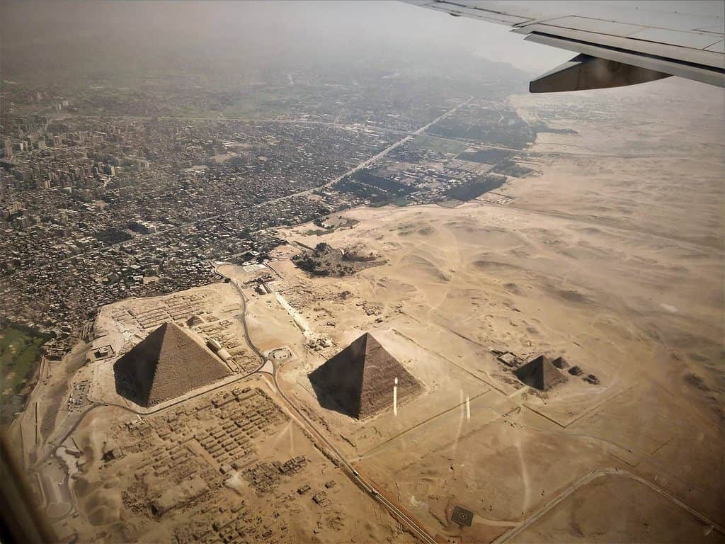 Inside the Pyramids of Giza - Walking Inside the Pyramids of Giza, Egypt View of the Pyramids of Giza from the top