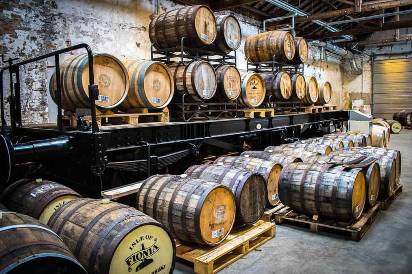 Nyborg destillery barrels, Fyn, Denmark