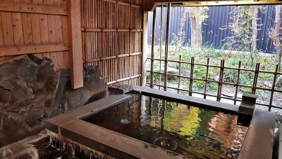 Private Onsen at a Japanese Ryokan
