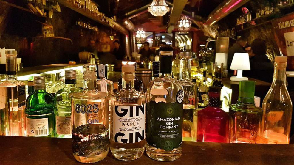 Gin at Stollen 1930 in Kufstein, close to SkiWelt, Austria.