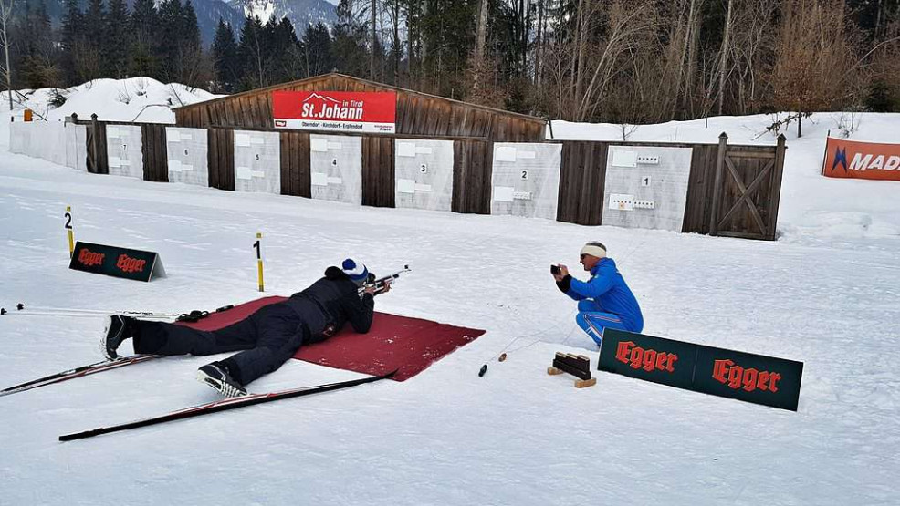 Biathlon training at St. Johann in Tirol