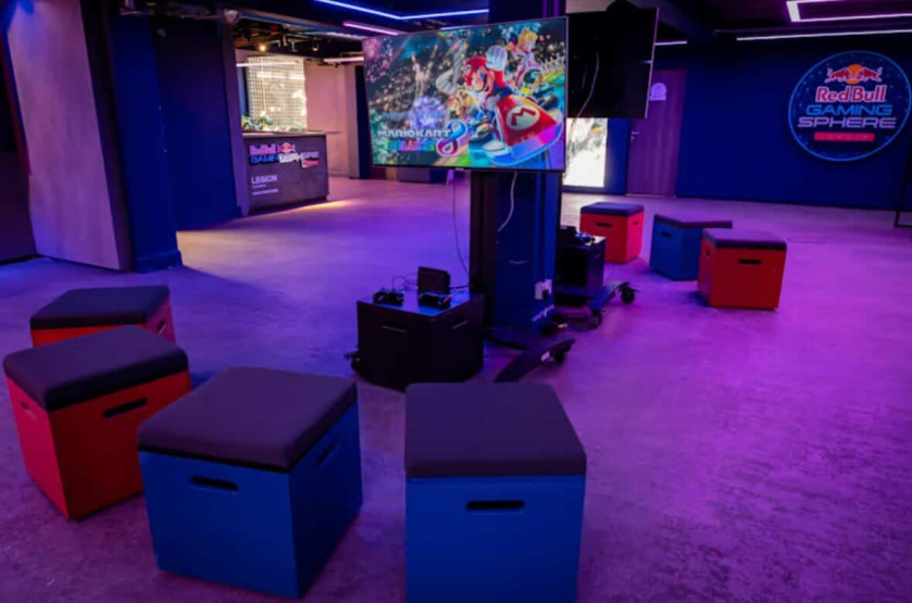 The Red Bull Gaming Sphere in London, United Kingdom.