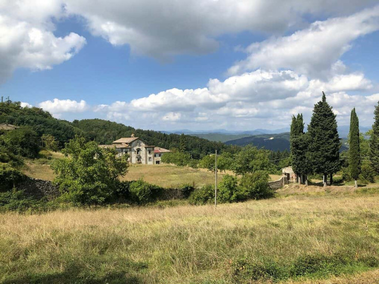 Hiking through Tuscany, Italy.