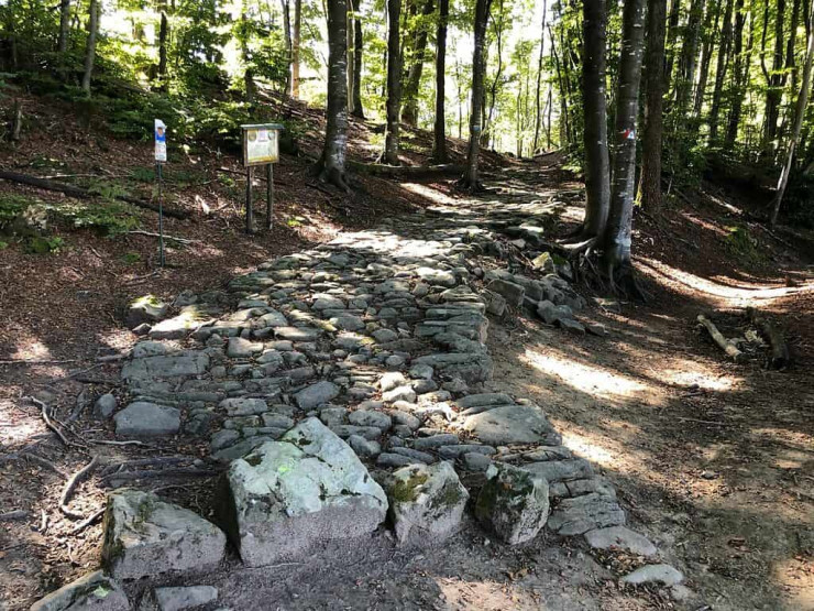 The Flaminia Military, an ancient Roman path in Italy