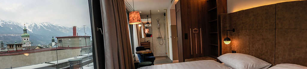 Stunning room view at the Stage 12 hotel in Innsbruck.