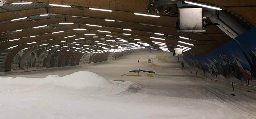 The ski slope at Ice Mountain Adventure Park, Hainaut, Belgium
