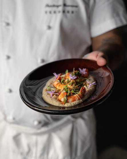 Gamba prawns at Terrass Hotel in Paris, France.
