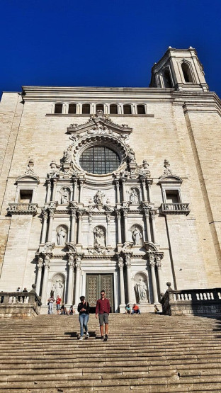 Steps to the Cathedral in Girona, Costa Brava, Spain