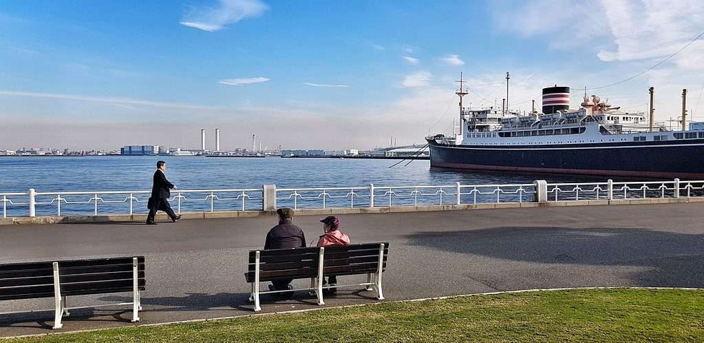 Harbour Front in Yokohama, Japan.