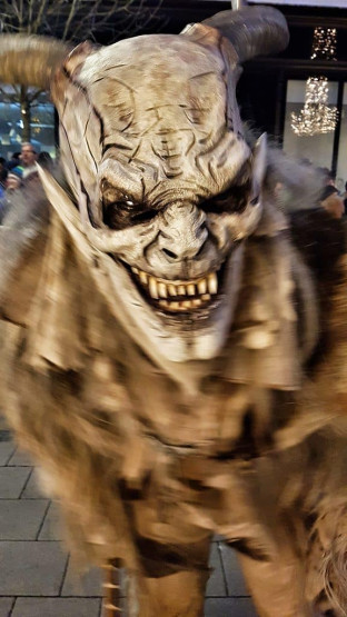 A Krampus at the Krampuslauf in Graz