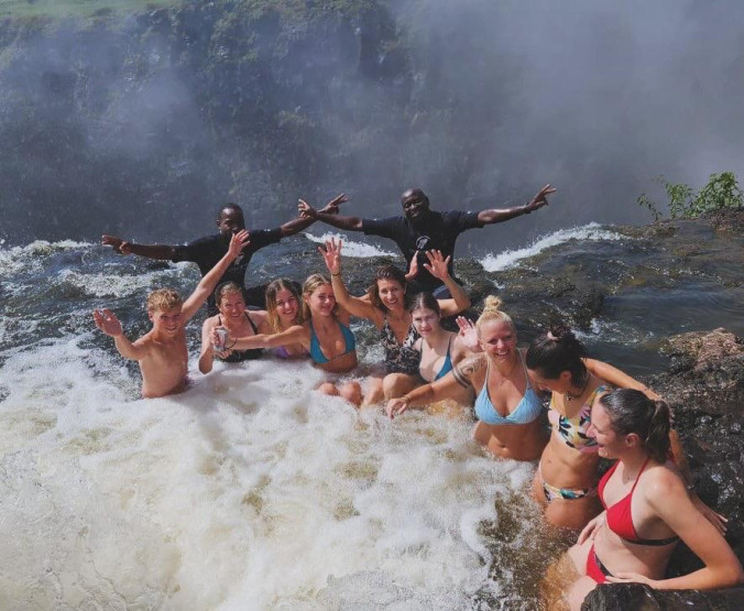 (Seasonal) Brave the edge and take a dip in this natural infinity pool during the dry season.