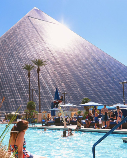 Pool at the Luxor casino in Las Vegas, USA.