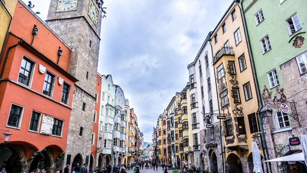 The town center of Innsbruck, Austria