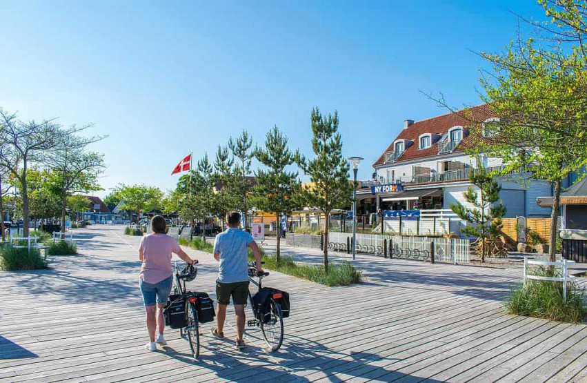 Marielyst town centre on Falster, Denmark