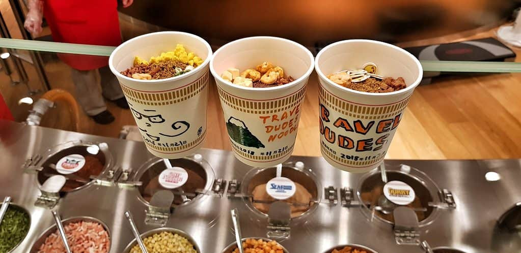 Our own instant noodles at the Cup Noodle Museum in Yokohama.