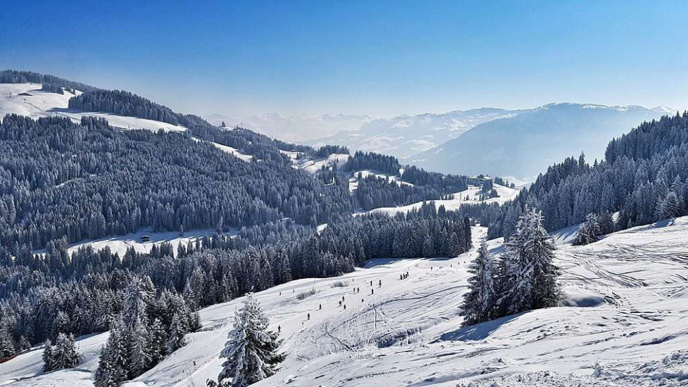 One of dozens tracks in SkiWelt, Tirol, Austria.
