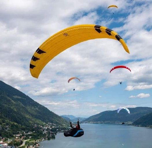 Paragliding in Pokhara, Nepal.