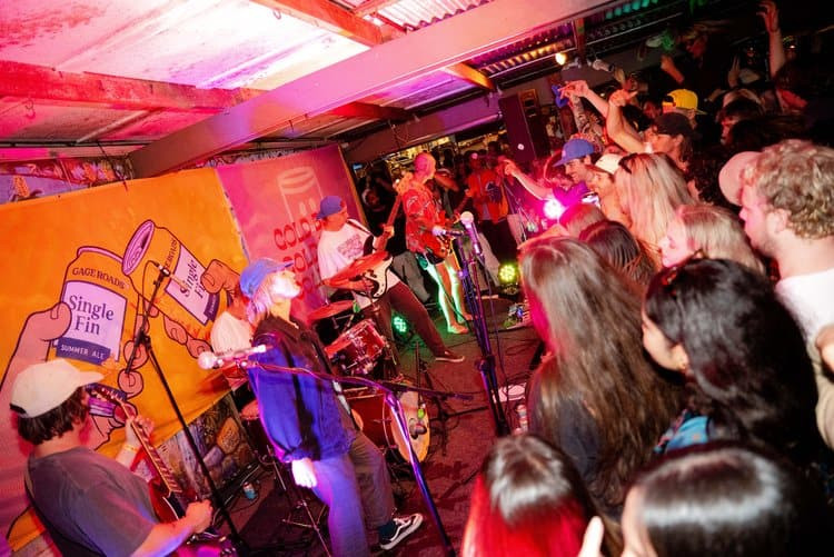 Party at the Byron Bay Surf Festival in Australia.