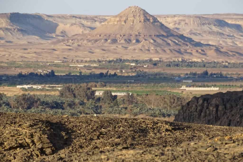 Pyramid Mountain in the Bahariya desert in Egypt.