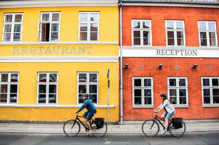 Exploring Svendborg by bike, Fyn, Denmark