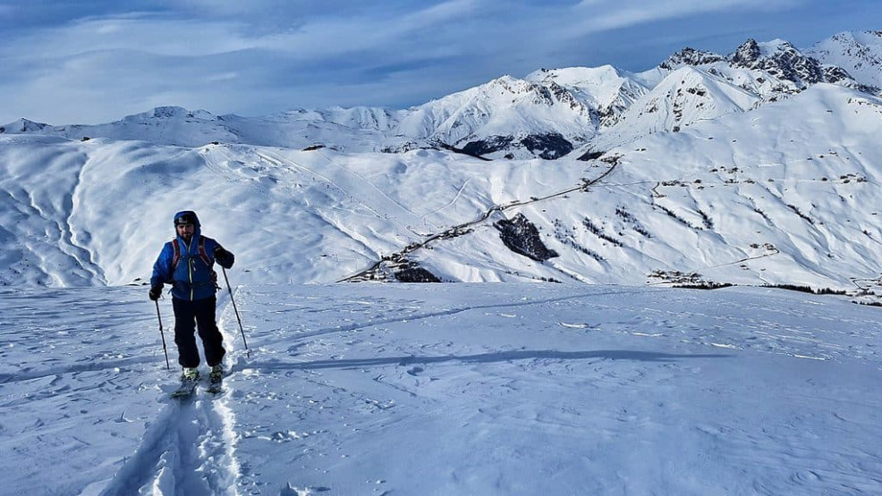 Ski touring in the Alps - Livigno, Italy