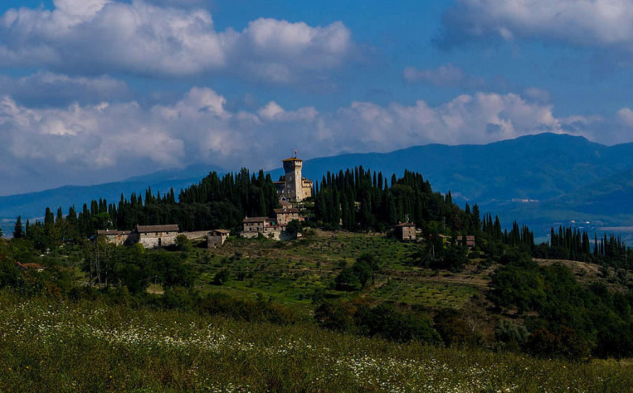Views over Castello del Trebbio, Italy