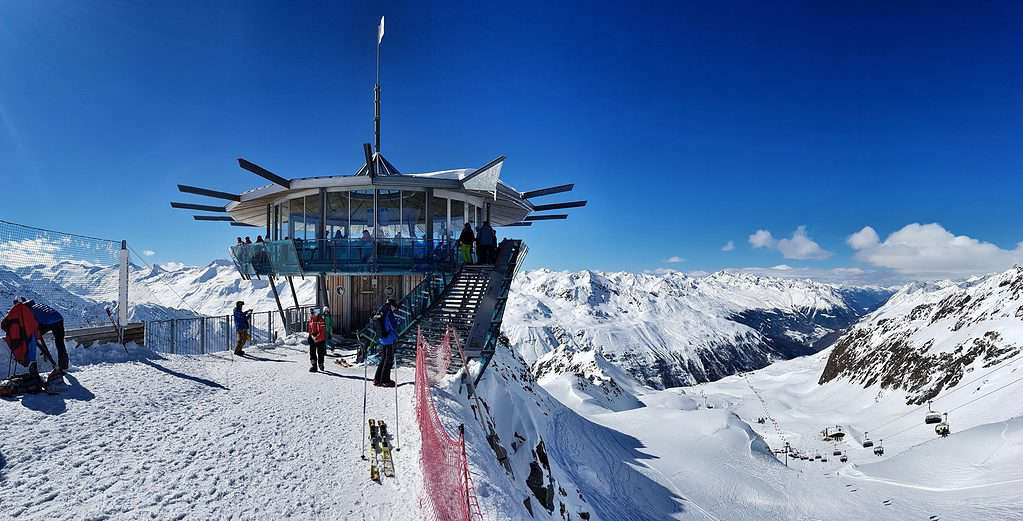 Top Mountain Star hut in Hochgurgl, Oetztal, Austria.
