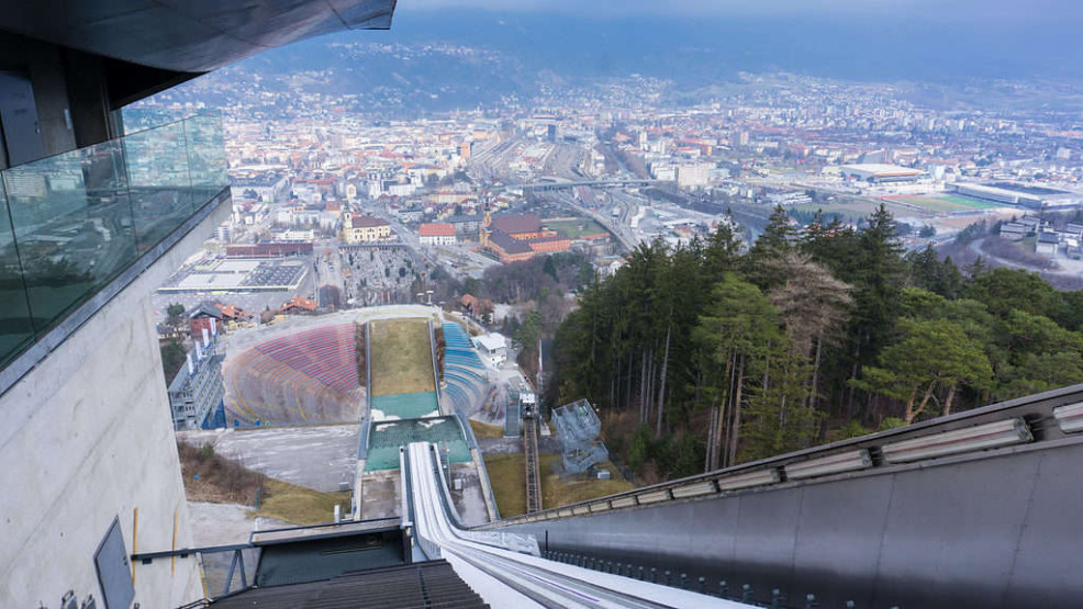 Bergisel Ski Jump in Innsbruck, Austria.