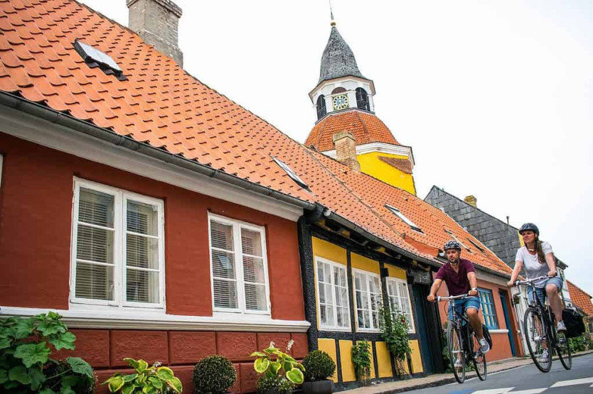 Exploring Faaborg by bike, Fyn, Denmark
