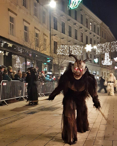 Krampus at the Krampuslauf in Graz
