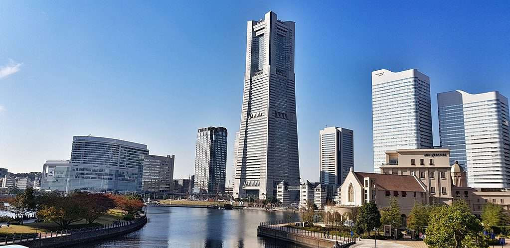 Yokohama harbor front.