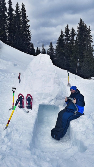 Ready to move into the igloo.