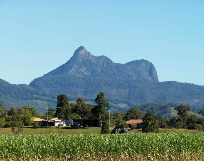 Mount Warning close to Gold Coast in Australia.