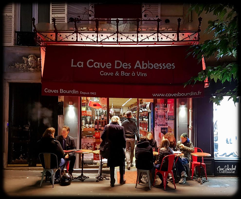 restaurants near major attractions in Paris - Good Restaurants Near Major Attractions in Paris Vin Cave des Abbesses in Paris, France.